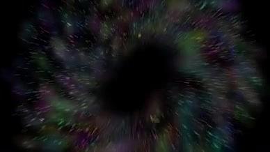 4K穿越时空隧道粒子星云唯美背景视频的预览图